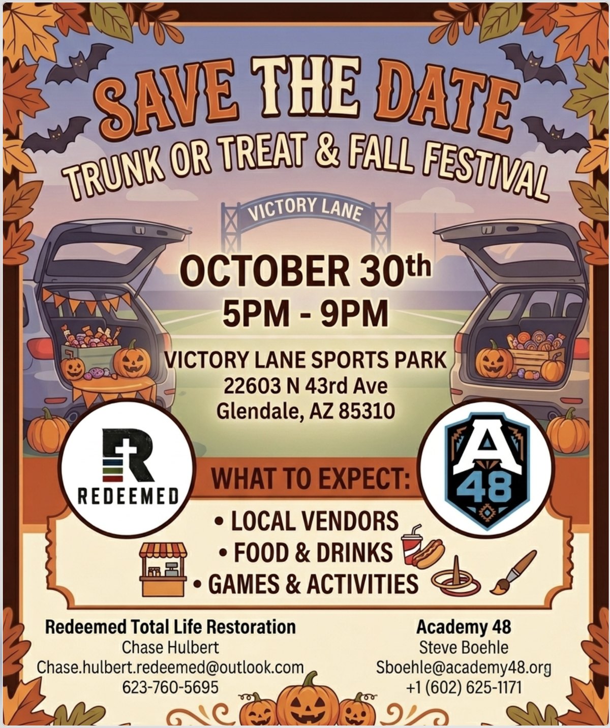 Trunk or Treat and Fall Festival save the date